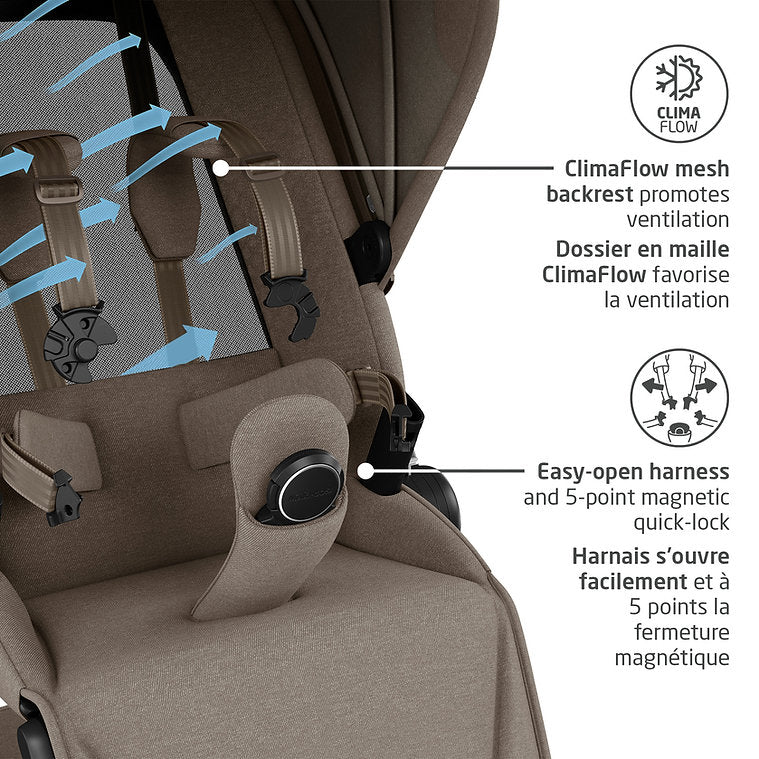Maxi-Cosi Fame Stroller - ClimaFlow Mesh Backrest
