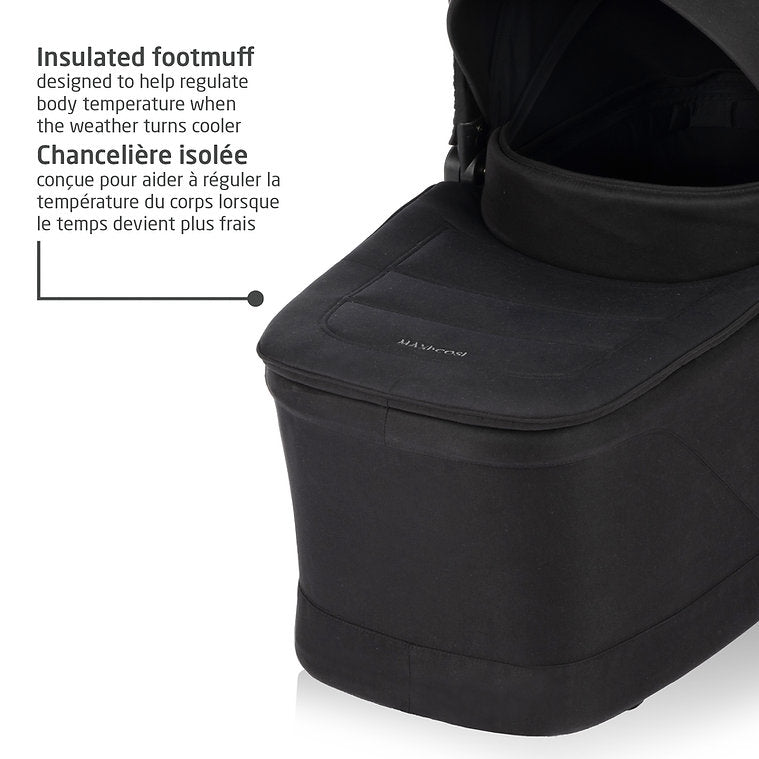 Maxi-Cosi Oria2 Carry Cot - Twillic Black Insulated Footmuff