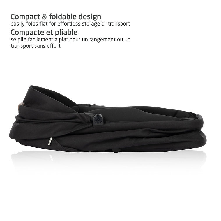 Maxi-Cosi Oria2 Carry Cot - Twillic Black Folds Flat for storage or transport