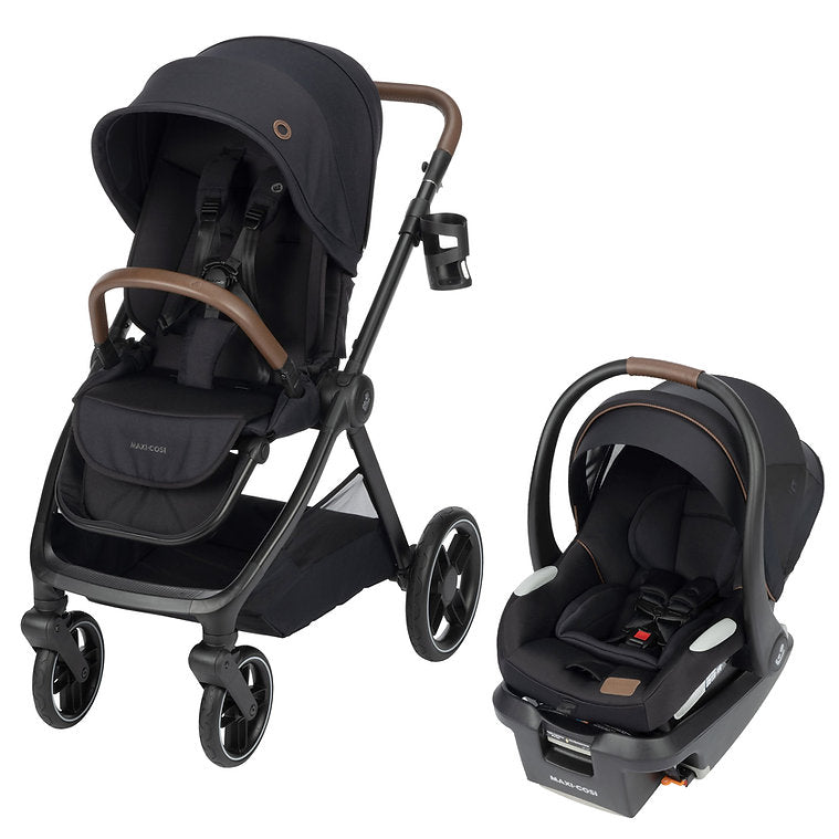 Designer Black - Maxi-Cosi Oxford Stroller & Mico Luxe+ Travel System