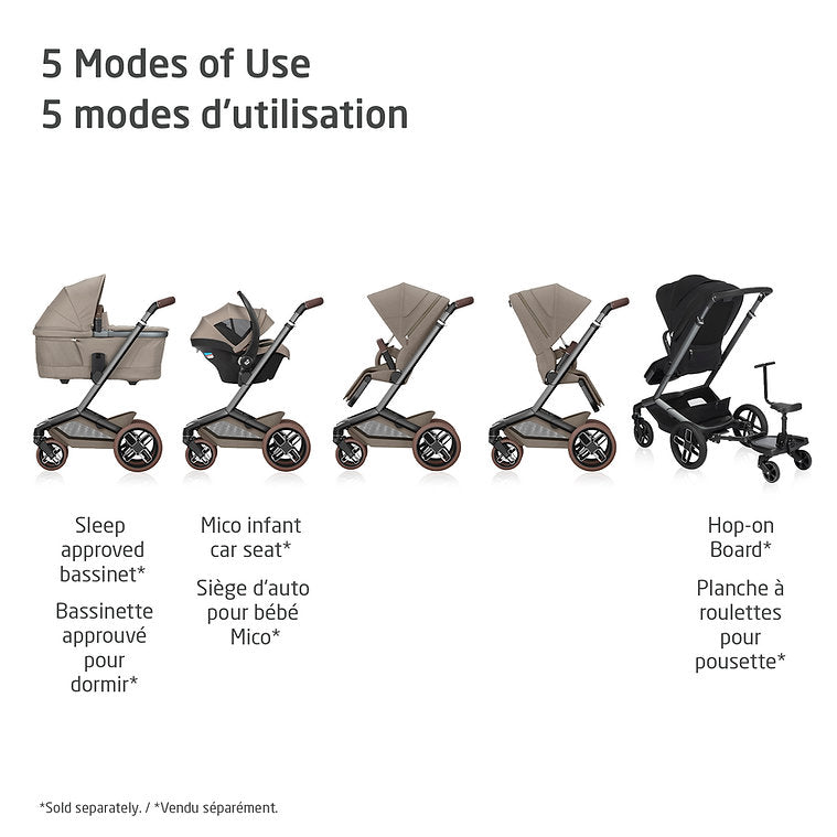 Maxi-Cosi Fame Stroller - Twillic Truffle 5 Modes of Use