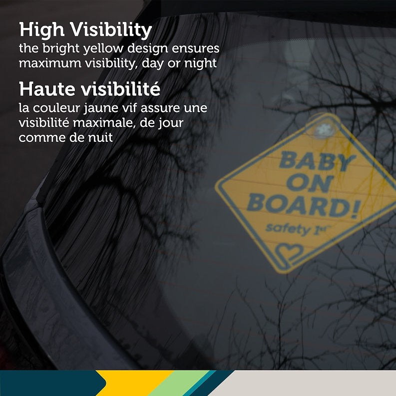 Safety 1st Bilingual Baby On Board Sign - High Visibility