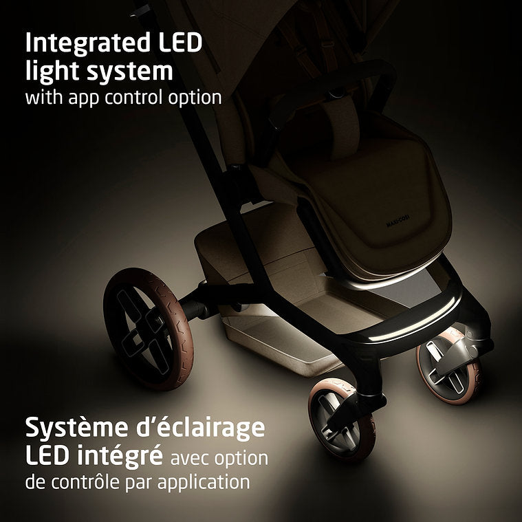 Maxi-Cosi Fame Stroller - Twillic Truffle Integrated LED Light System