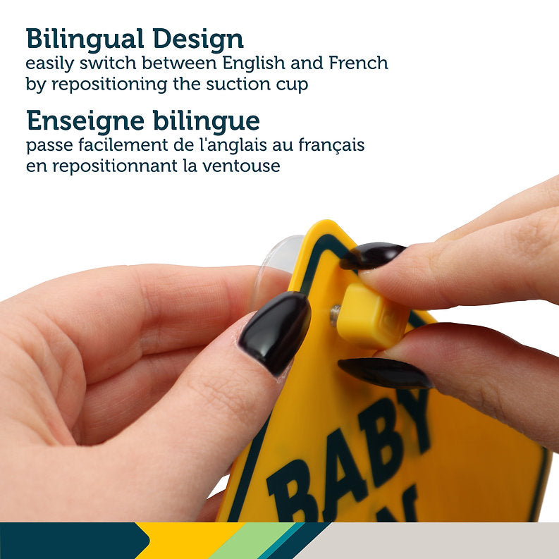 Safety 1st Bilingual Baby On Board Sign - Adjustable for Bilingual Display