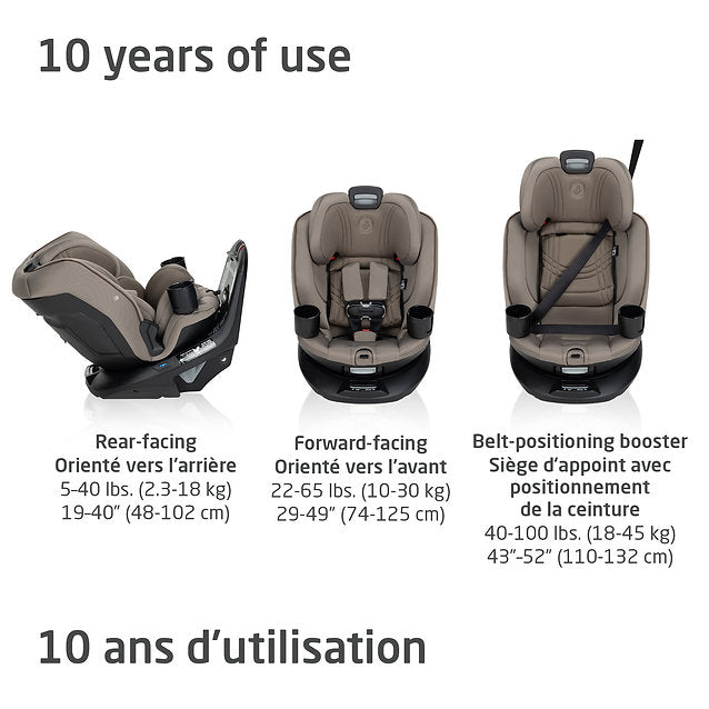 Maxi-Cosi Andi 360° Rotating All-in-One Convertible Car Seat - Authentic Truffle 10 Years of Use in 3 Modes