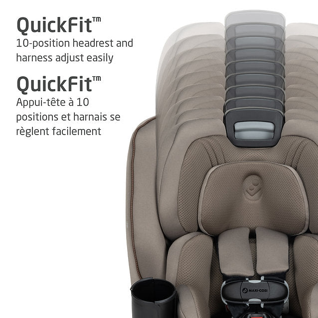 Maxi-Cosi Andi 360° Rotating All-in-One Convertible Car Seat - Authentic Truffle QuickFit 10 Position Headrest