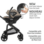 Maxi-Cosi Mico Luxe+ - Twillic Truffle One Handed Release From Stroller