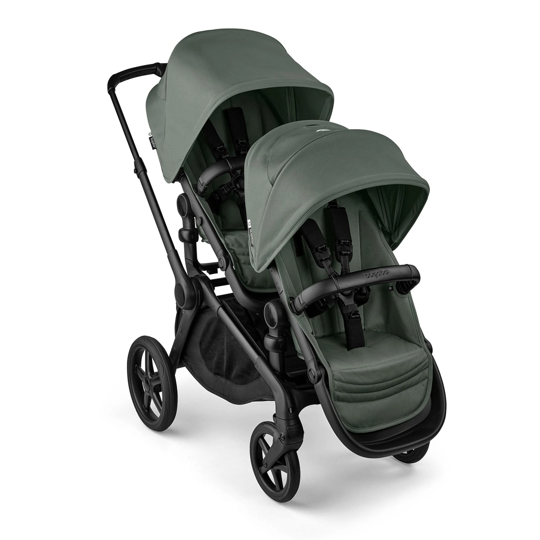 Bugaboo Kangaroo Sibling Seat - Black/Forest Green - Both Forward Facing