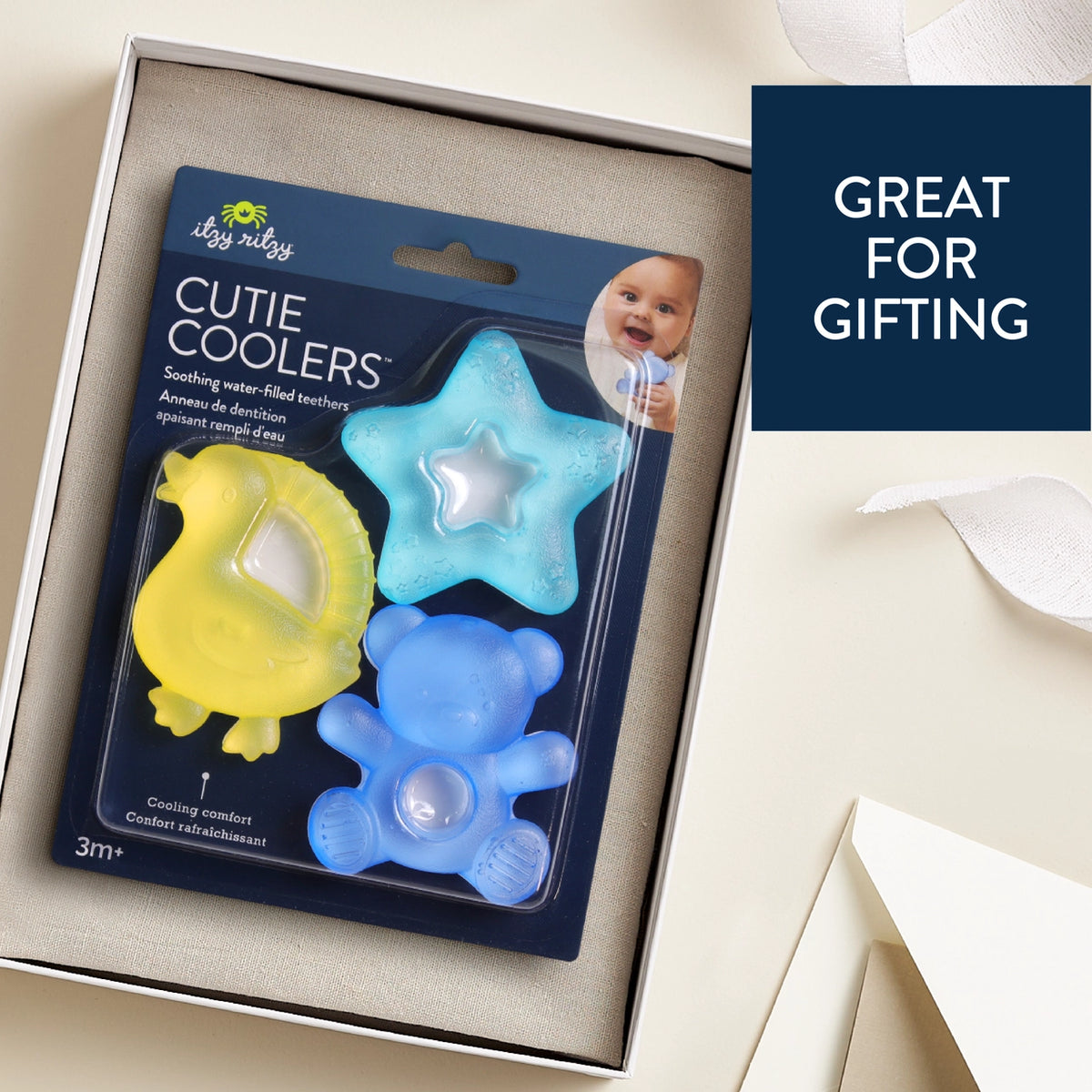 Bear - Itzy Ritzy Cutie Coolers Teether Set 3 PK Giftable Packaging