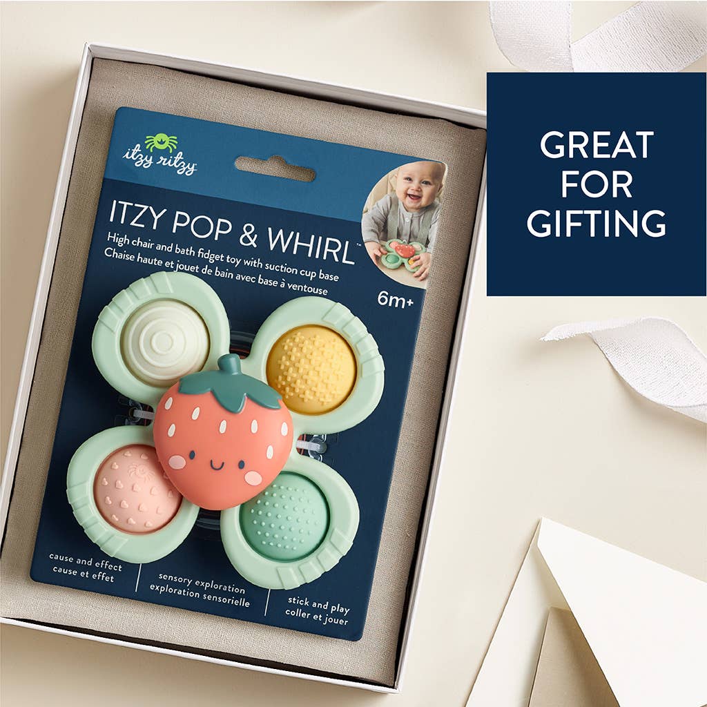Itzy Ritzy Itzy Pop & Whirl™ Bath & Travel Toy - Strawberry Giftable Packaging