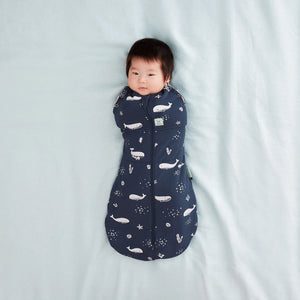 ErgoPouch Cocoon Swaddle Bag 1.0 TOG - Whales Lifestyle Arms In