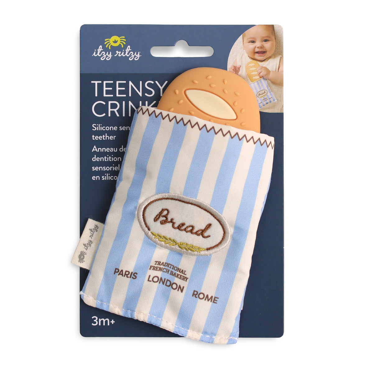 Itzy Ritzy Baguette Teensy Crinkle™ Teether Toy - Packaging