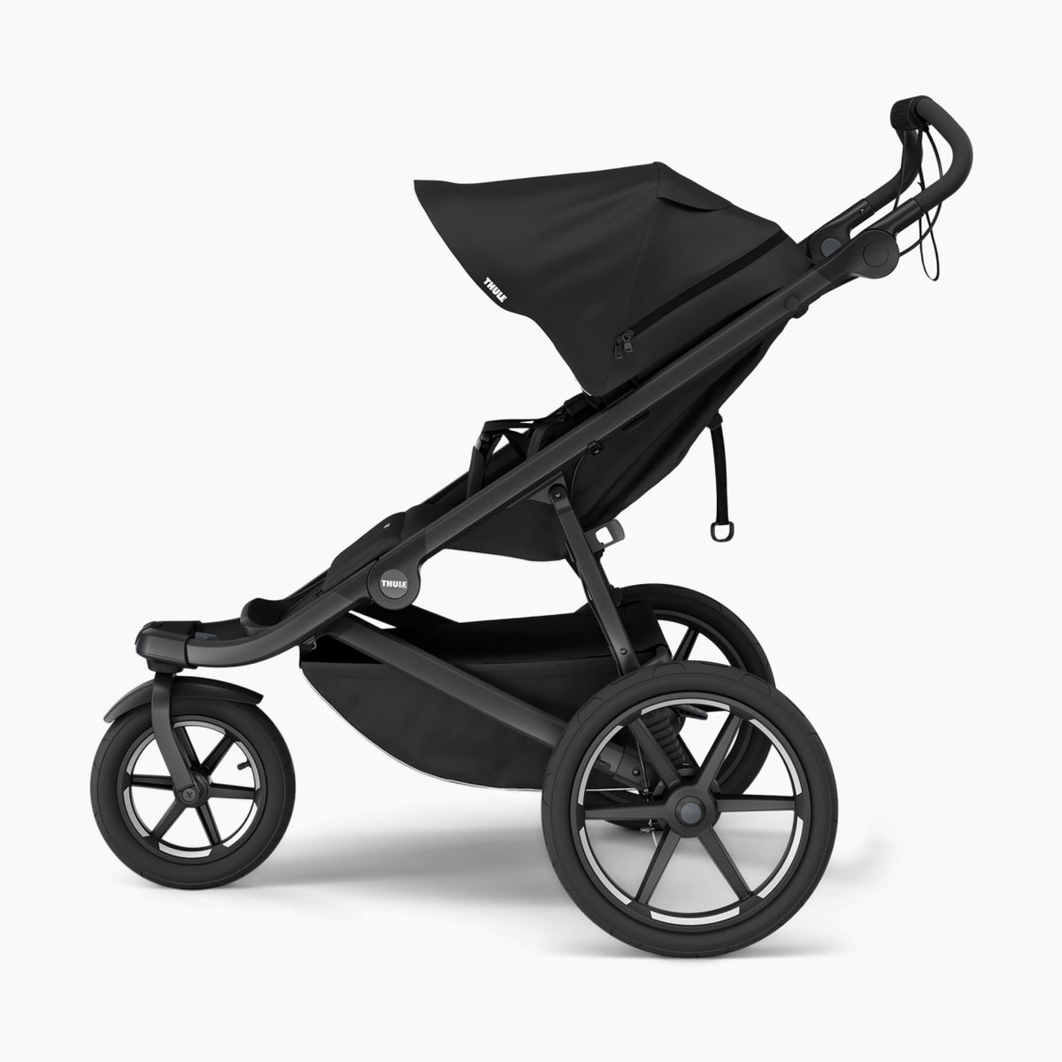 Thule Urban Glide 3 Single All-Terrain Stroller - Black on Black Side View