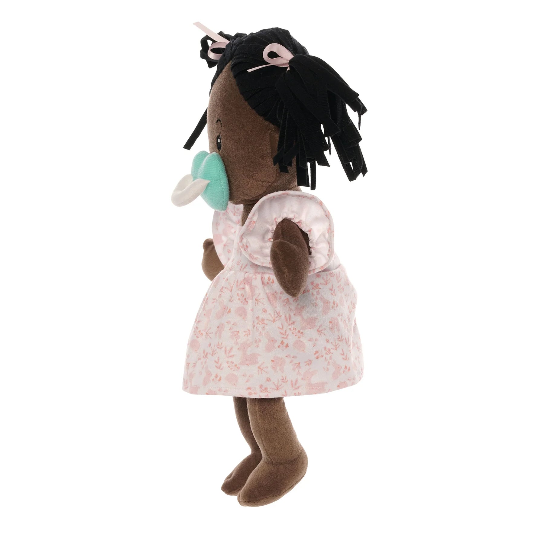 Manhattan Toy Love, Stella Doll - Brown with Black Pigtails - Side View