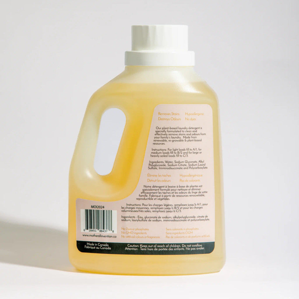 Mother of Invention Plant-Based Laundry Detergent Back View