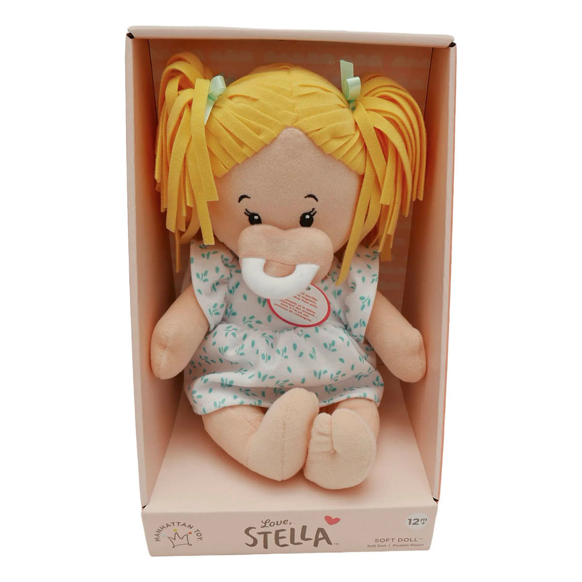 Manhattan Toy Love, Stella Doll - Peach with Blonde Pigtails - Giftable Packaging