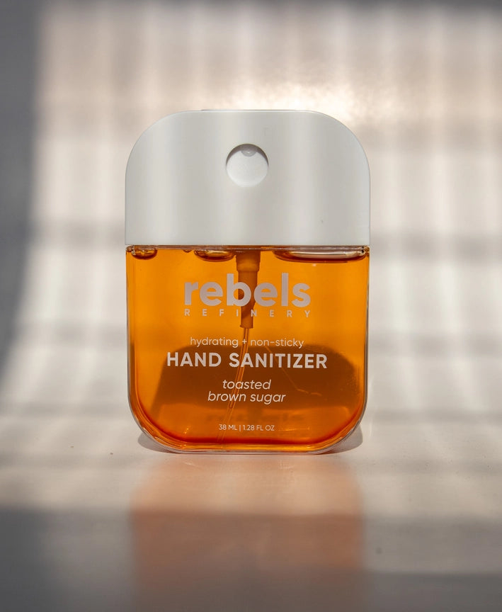 Toasted Brown Sugar Rebels Refinery Pocket Sanitizer Spray - Lifestyle