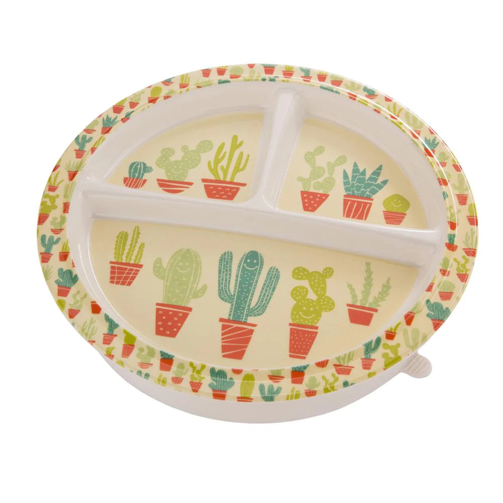 Sugarbooger Divided Suction Plate - Happy Cactus