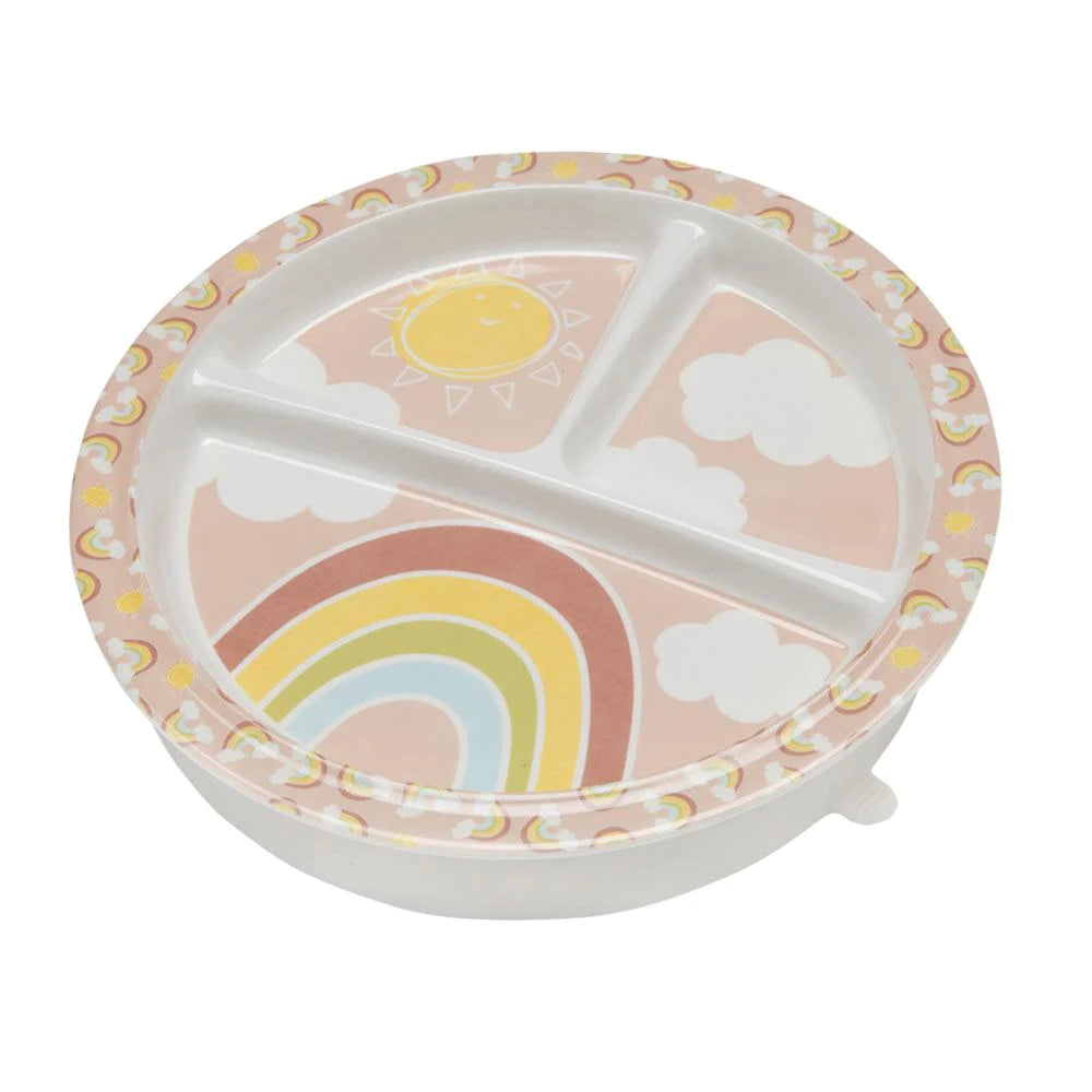 Sugarbooger Divided Suction Plate - Rainbows & Sunshine