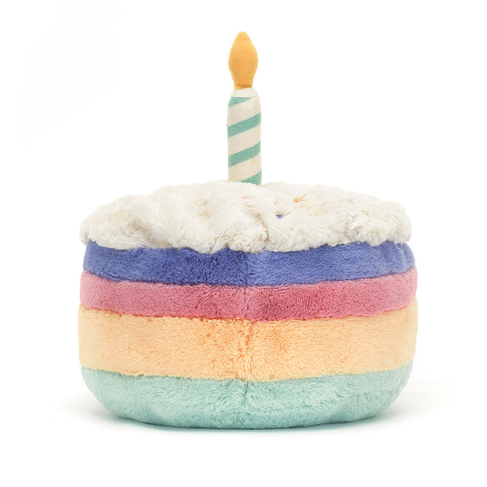 Rear View - Jellycat Amuseables Rainbow Birthday Cake