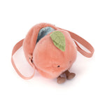 Jellycat Amuseables Peach Shoulder Bag Interior of Bag