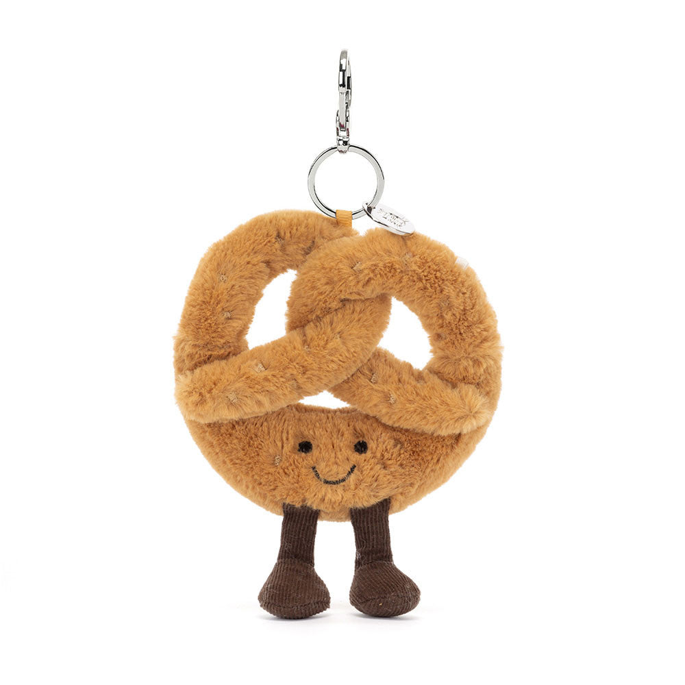 Jellycat Amuseables Pretzel Bag Charm Front View