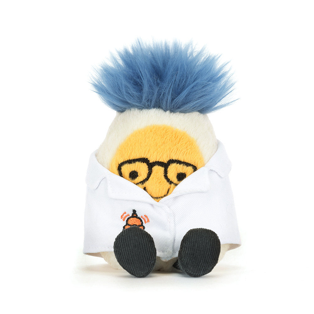 Jellycat Amuseables Boiled Egg Scientist Outfit - Front View