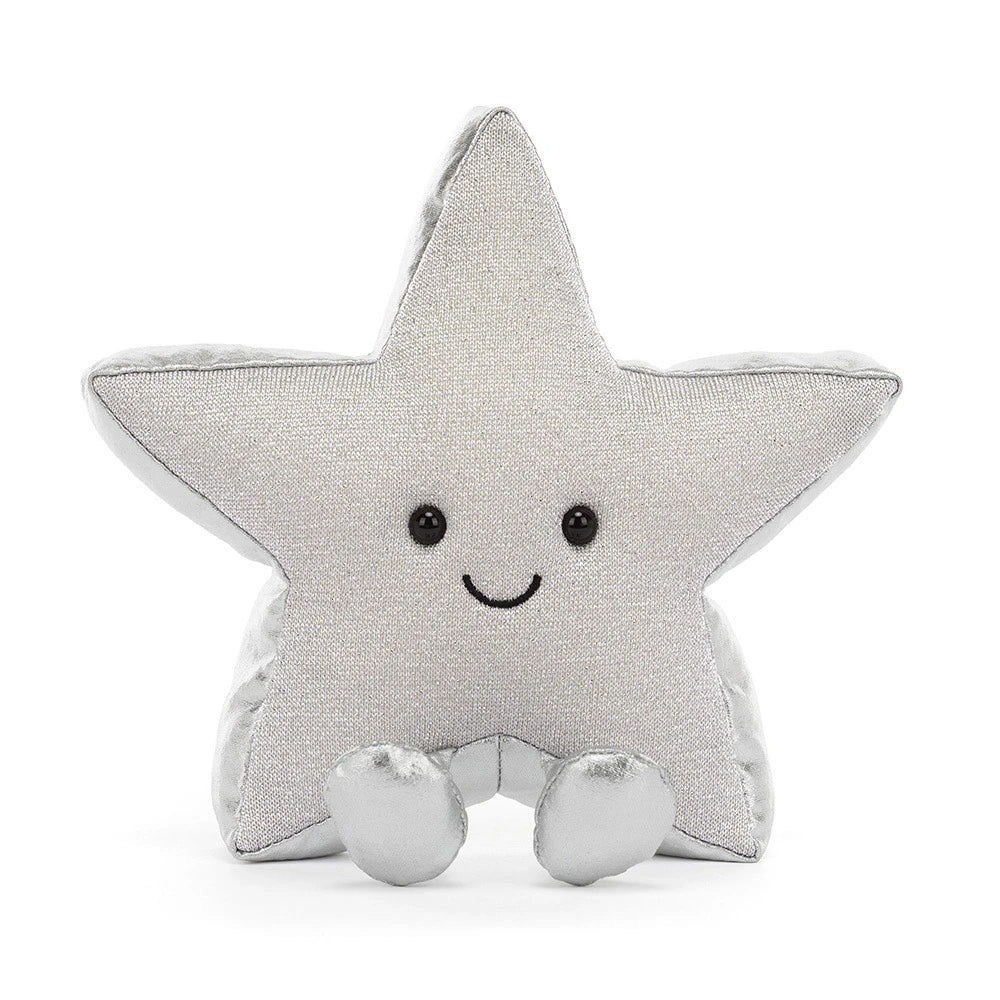 Jellycat Amuseables Silver Star - Front View