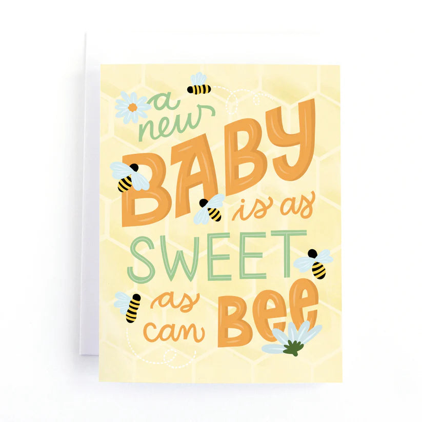 Pedaller Designs Greeting Card - New Baby Bumble Bee