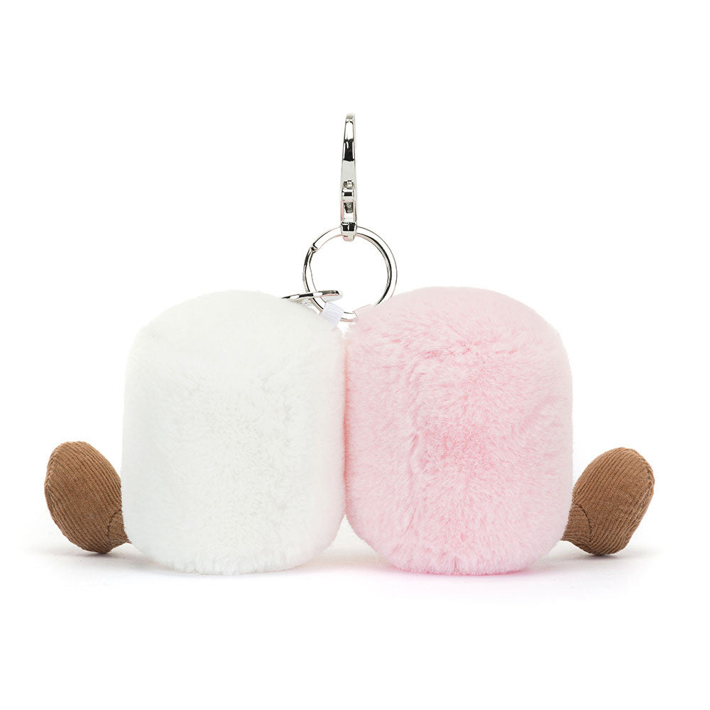 Jellycat Amuseables Pair of Marshmallows Bag Charm - Back View