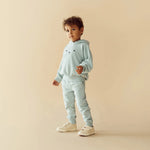 Wilson + Frenchy Organic Terry Hooded Sweatshirt Sage - Lifestyle 2
