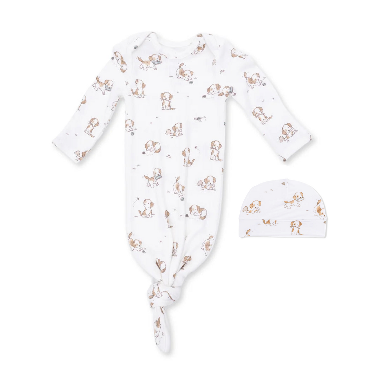 Angel Dear Knotted Gown & Beanie Hat Set - Explorer Puppy
