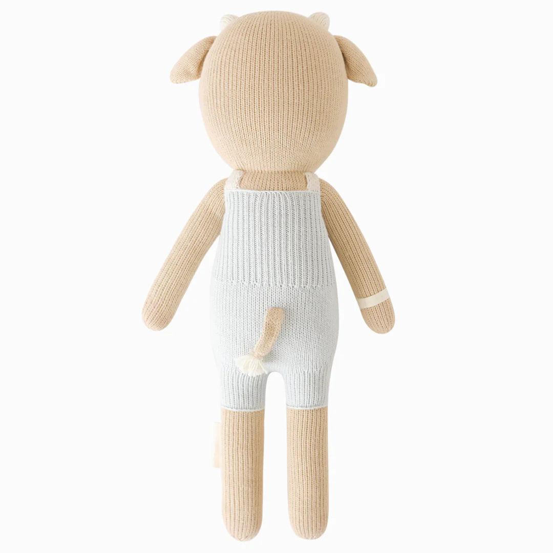 cuddle + kind Hand-Knit Doll - Asher the Cow Back View