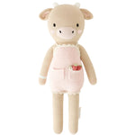 cuddle + kind Hand-Knit Doll - Ava the Cow (Powder Pink)