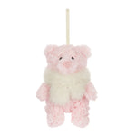 Jellycat Leola Bear Winter Warmer Decoration Holiday Tree Ornament - Front View