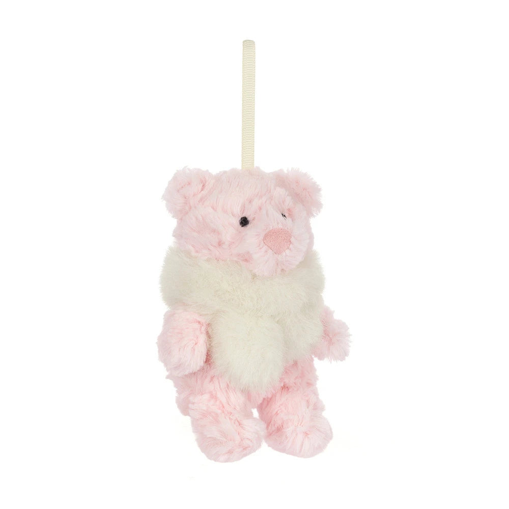 Jellycat Leola Bear Winter Warmer Decoration Holiday Tree Ornament