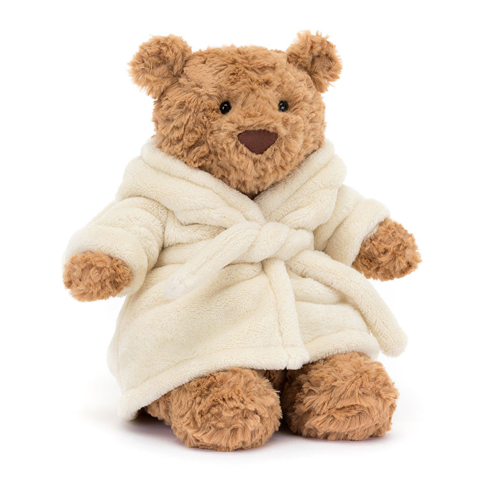 Jellycat Bartholomew Bear 'Bathrobe Outfit' - Robe Hood Down