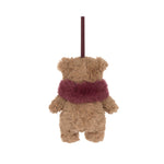 Jellycat Bartholomew Bear Winter Warmer Decoration Holiday Christmas Tree Ornament - Back View