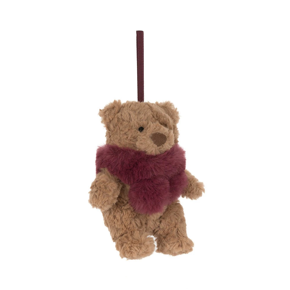 Jellycat Bartholomew Bear Winter Warmer Decoration Holiday Christmas Tree Ornament