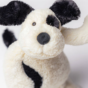 Jellycat Bashful Black & Cream Puppy Lifestyle