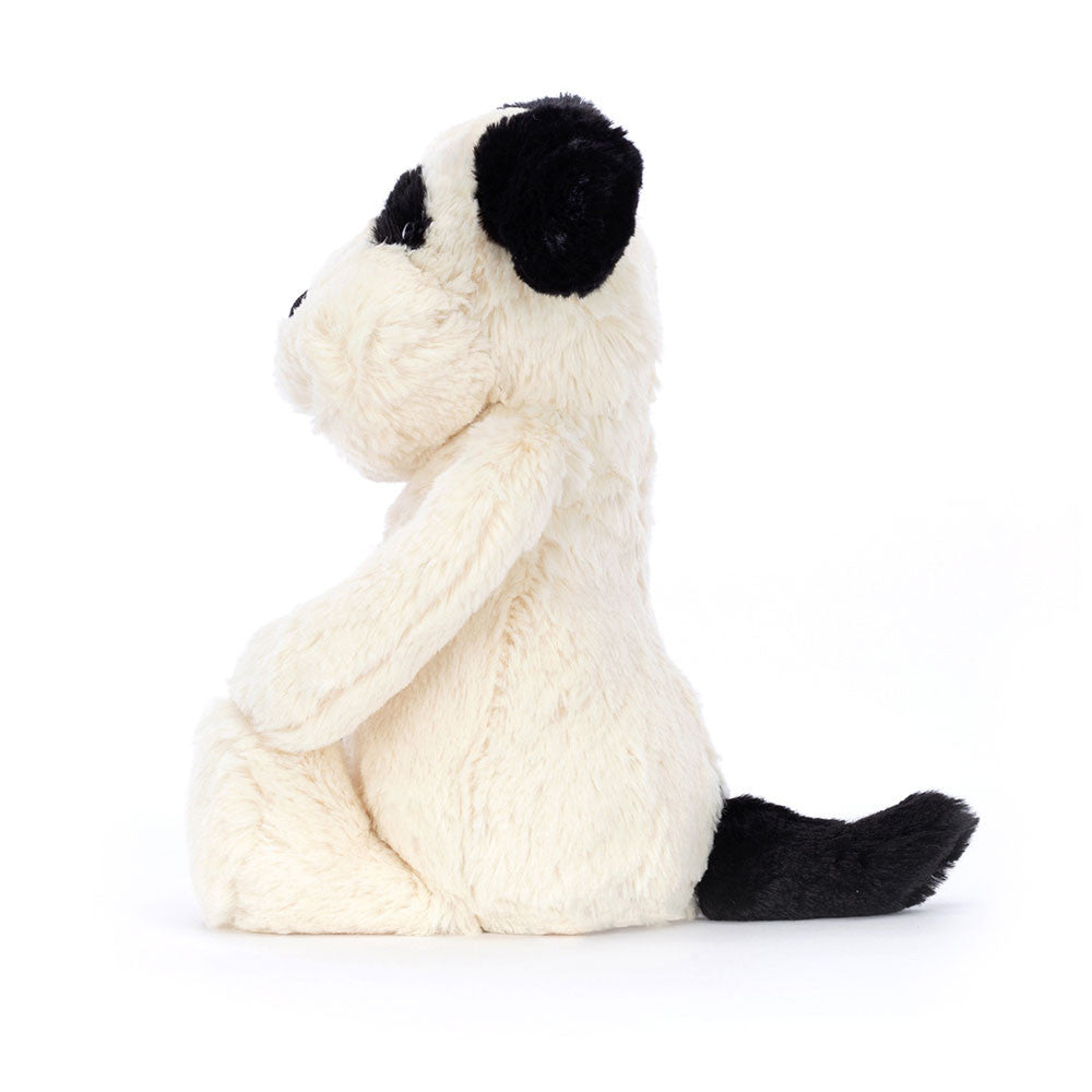 Jellycat Bashful Black & Cream Puppy - Side View
