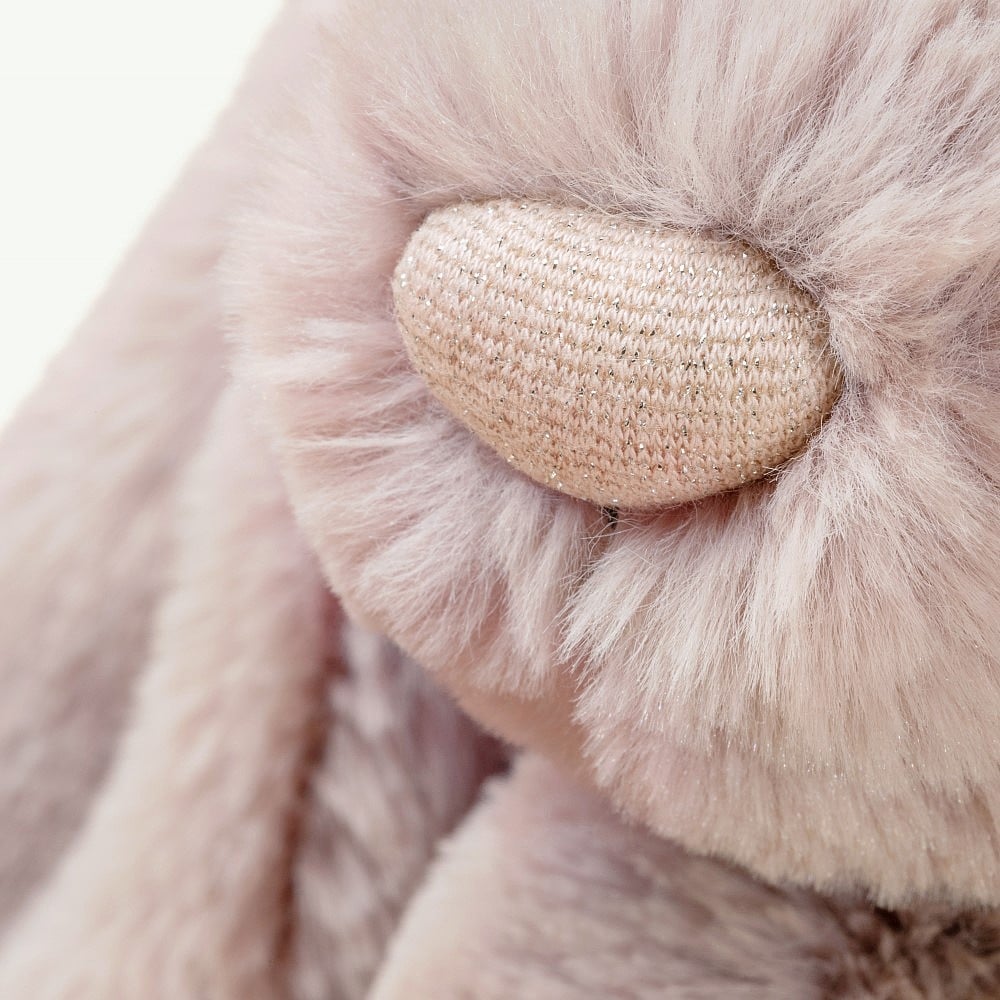 Jellycat Bashful Luxe Bunny - Rosa Sparkly Nose