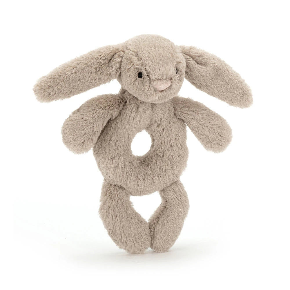 Jellycat Baby Bashful Beige Bunny Ring Rattle