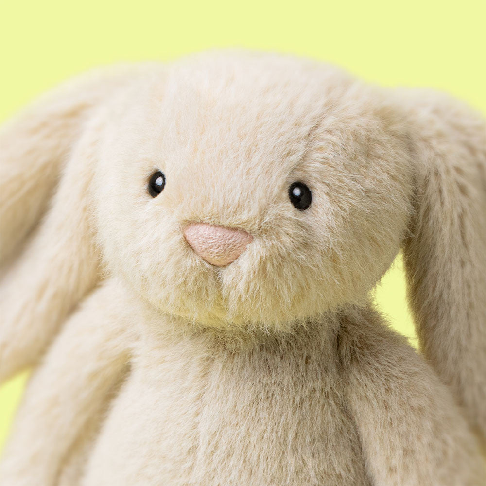 Jellycat Wheat Flufflet Bunny Detail Showing Face and Fur