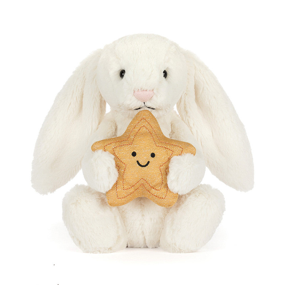 Jellycat Cream Bunny with Star - Front View