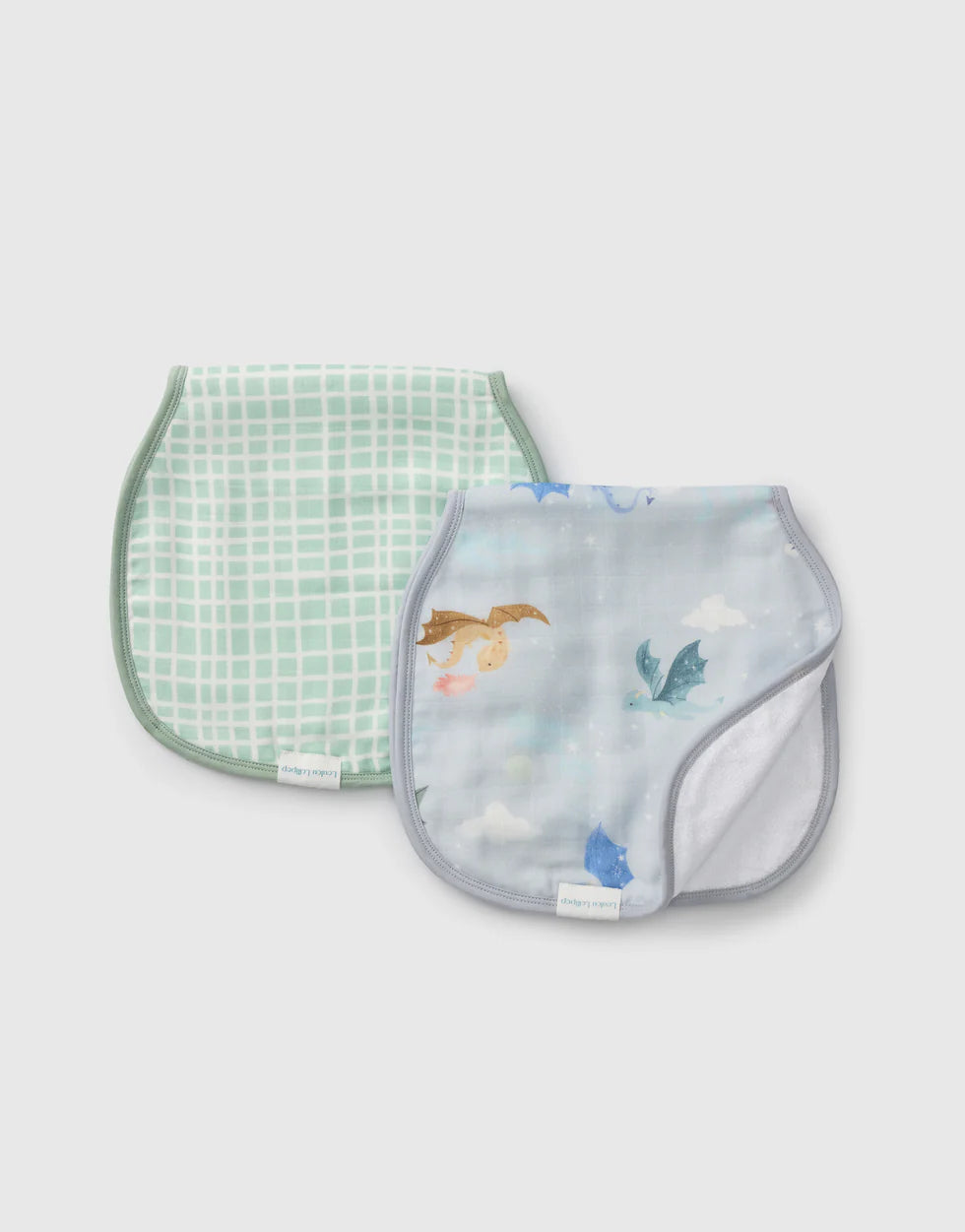 Loulou Lollipop Burp Cloth Set - Magical Dragons