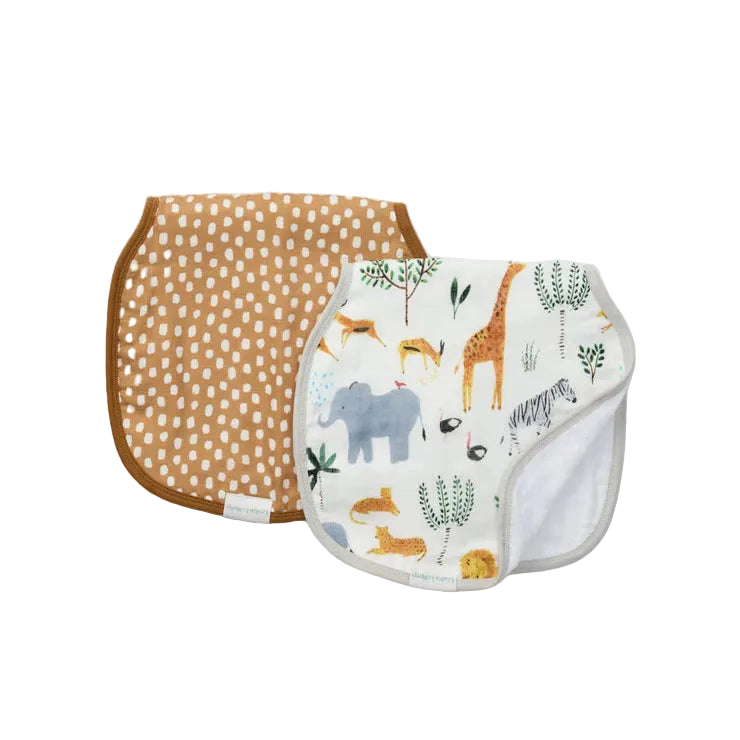 Loulou Lollipop Burp Cloth Set - Safari Jungle