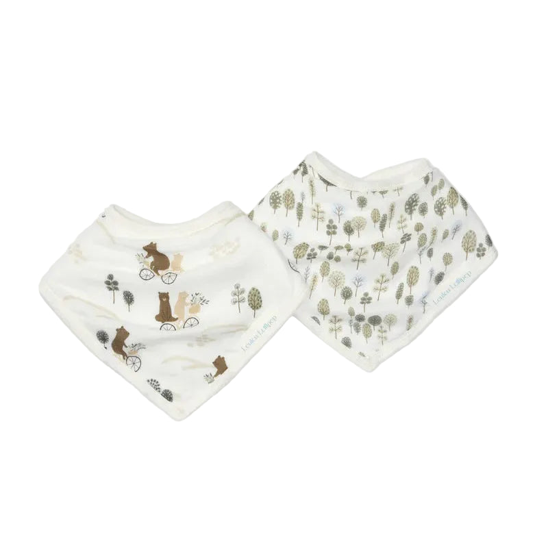 Loulou Lollipop Bandana Bib Set - Bears on Bikes