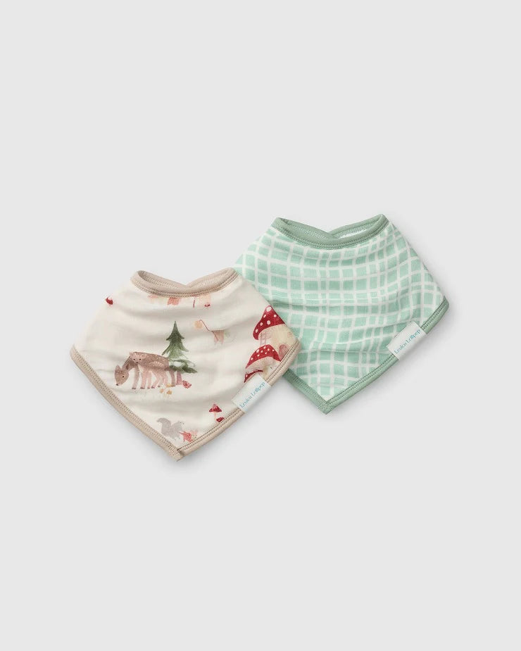 Loulou Lollipop Bandana Bib Set - Forest Families