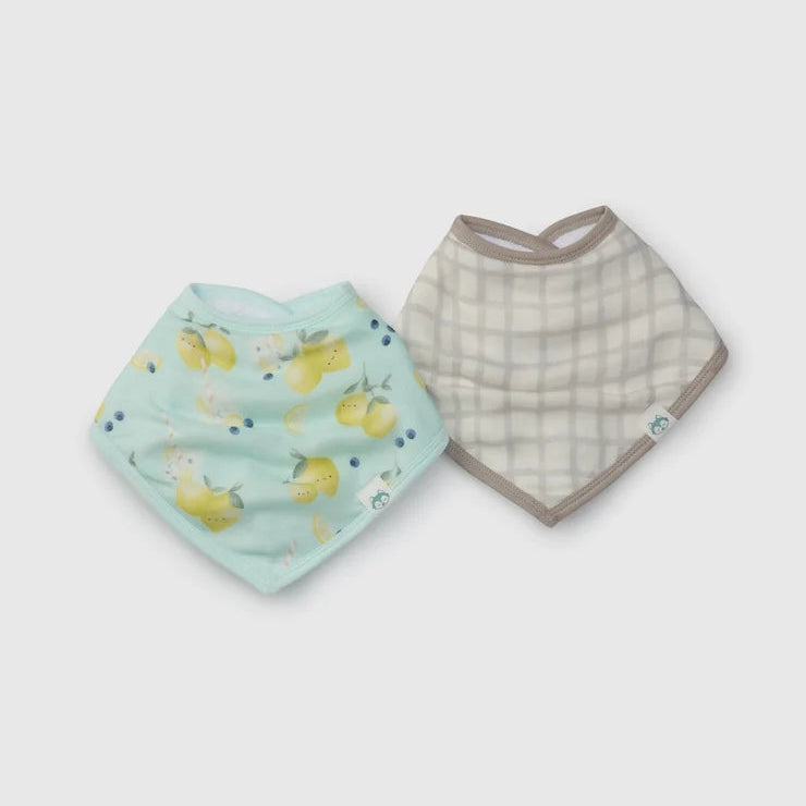 Loulou Lollipop Bandana Bib Set - Lemon Squeezy